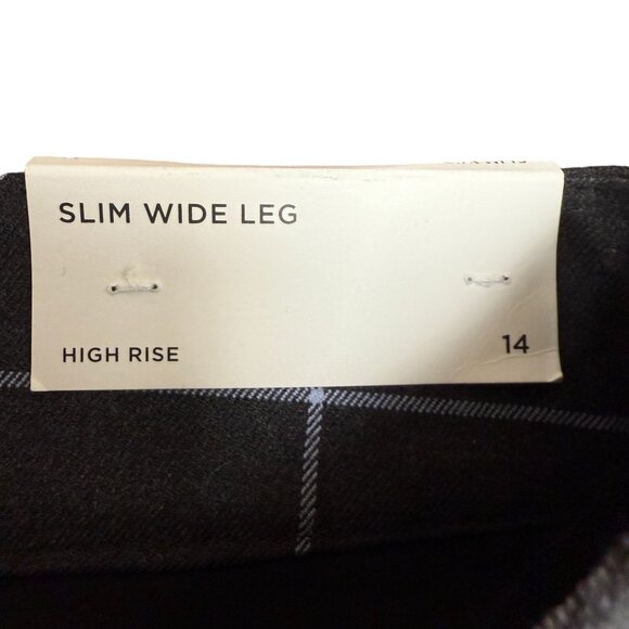 NWT Women's LOFT Windowpane Wide Leg Trouser Pants | Size 14 - Picture 5 of 10